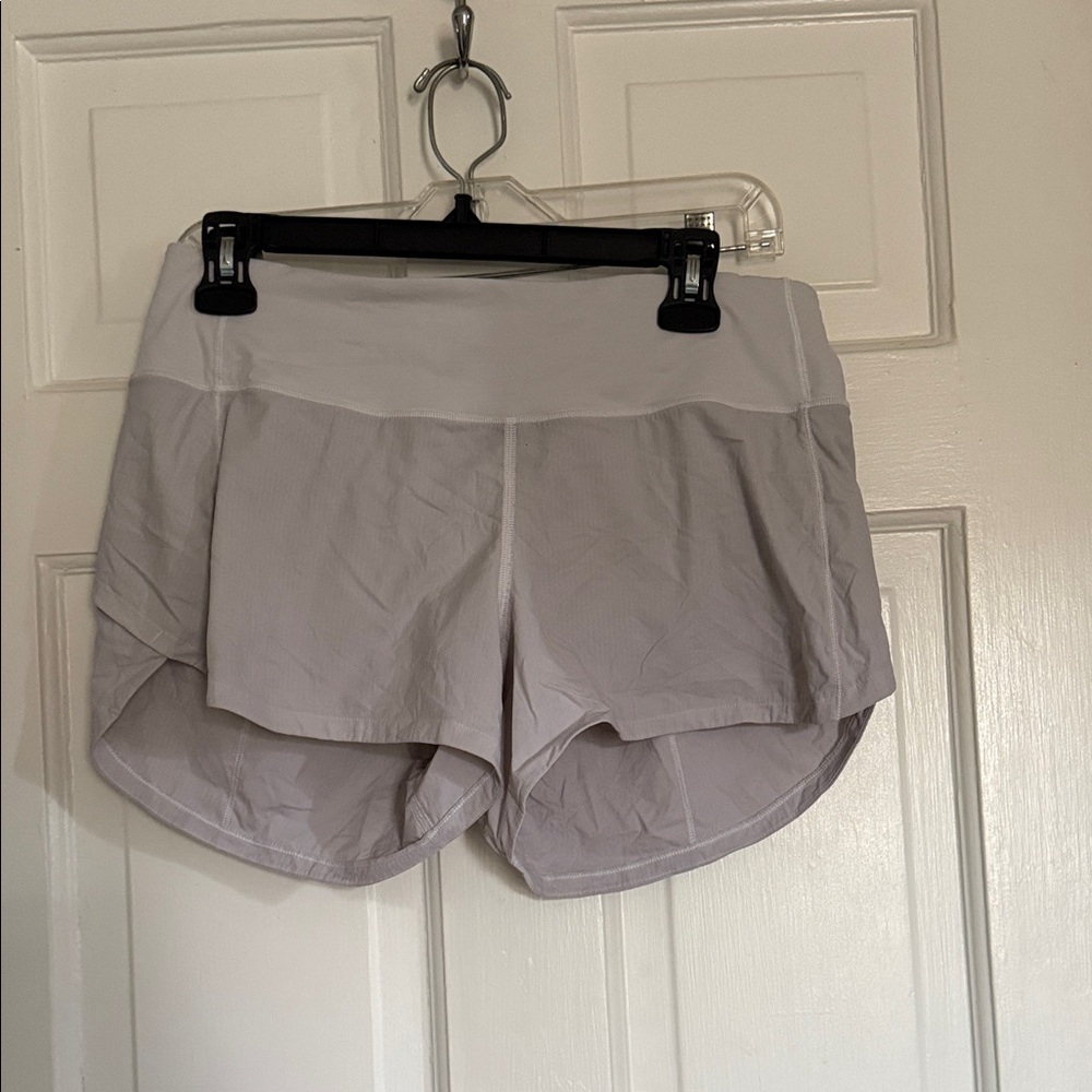 lululemon athletica Light Gray High-Rise Athletic Shorts